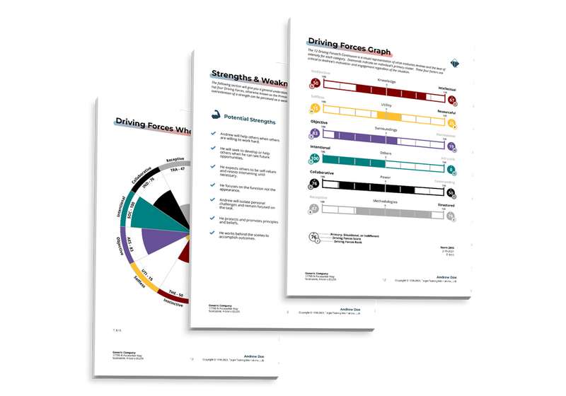12 Driving Forces® Certification