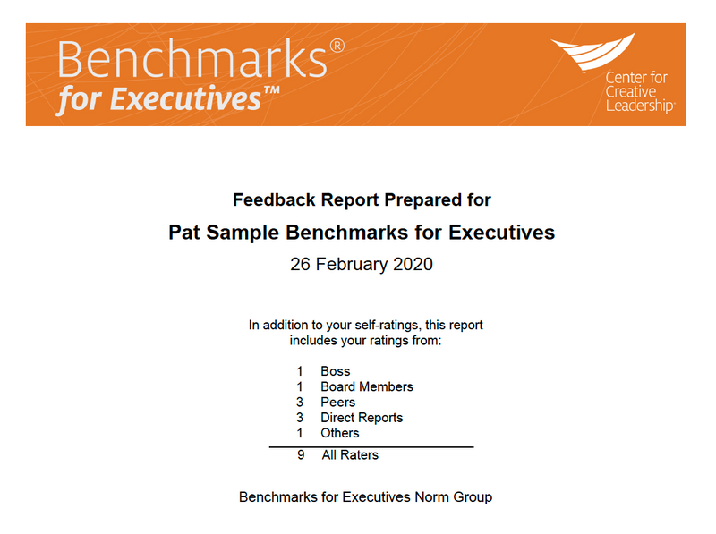 Benchmarks for Managers 360 Assessment with Coaching