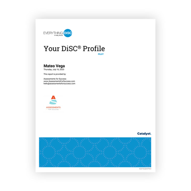 The Everything DiSC® learning experience deepens self-awareness, inspires appreciation of others, and fosters effective collaboration in the workplace, all of which contribute to more productive and effective relationships at work.