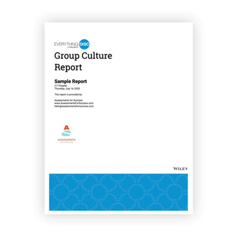 The Group Culture Report is based on the idea of group culture. The culture of a group influences the behavior of each individual group member. Group culture also affects the overall success of the group as a whole. Becoming more aware of your group’s culture can help your group meet its goals more quickly and efficiently.
